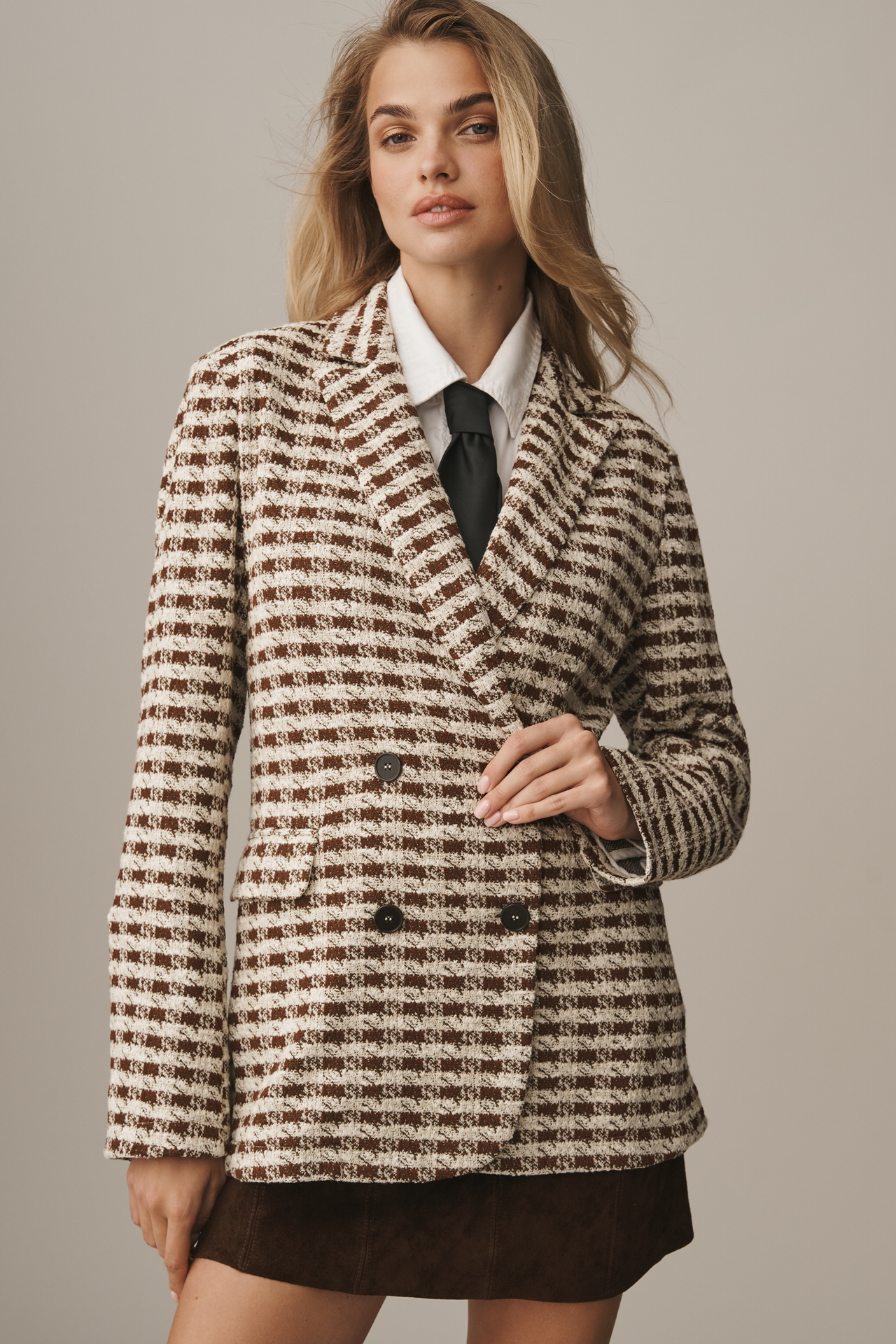 Dolan Left Coast Knit Houndstooth Blazer