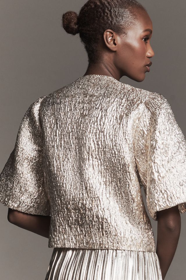 Dolan Left Coast Textured Lamé Crop Lady Jacket #2
