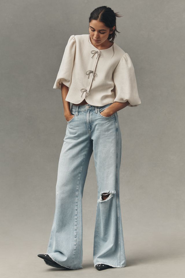 Dolan Left Coast Puff-Sleeve Bow-Embellished Blazer #1
