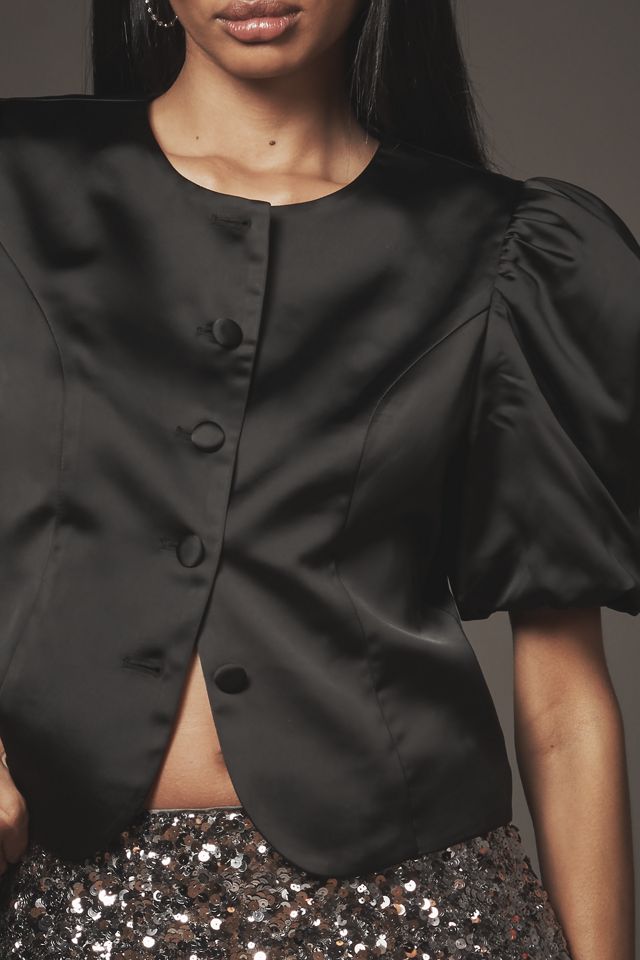Dolan Left Coast Puff-Sleeve Crop Jacket #2