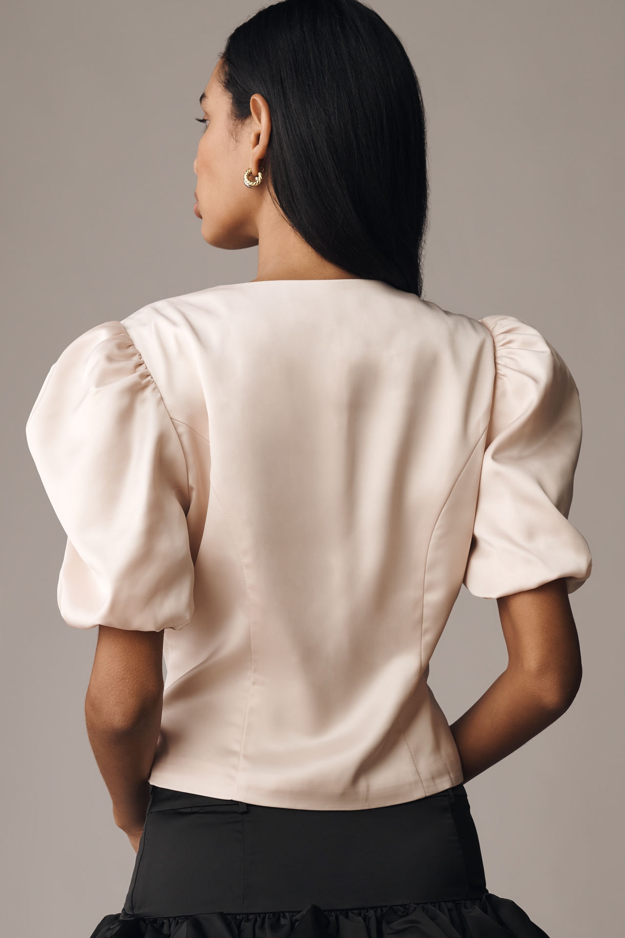 Dolan Left Coast Puff-Sleeve Crop Jacket