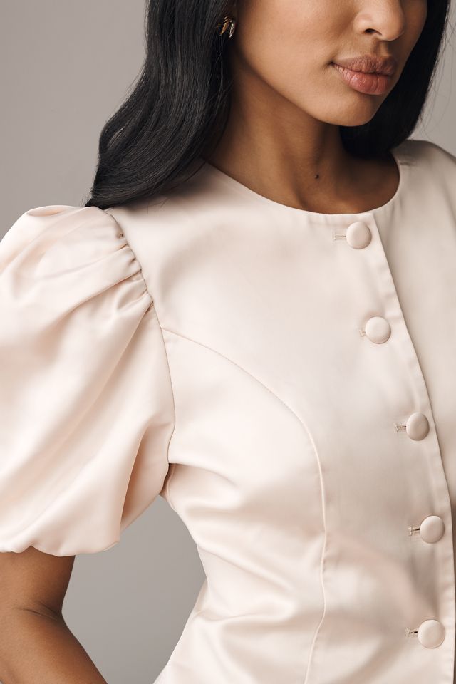 Dolan Left Coast Puff-Sleeve Crop Jacket #3