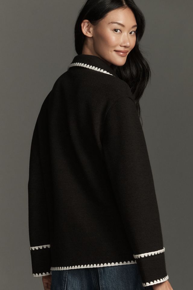 Dolan Left Coast Ponte Whipstitch Knit Blazer #1