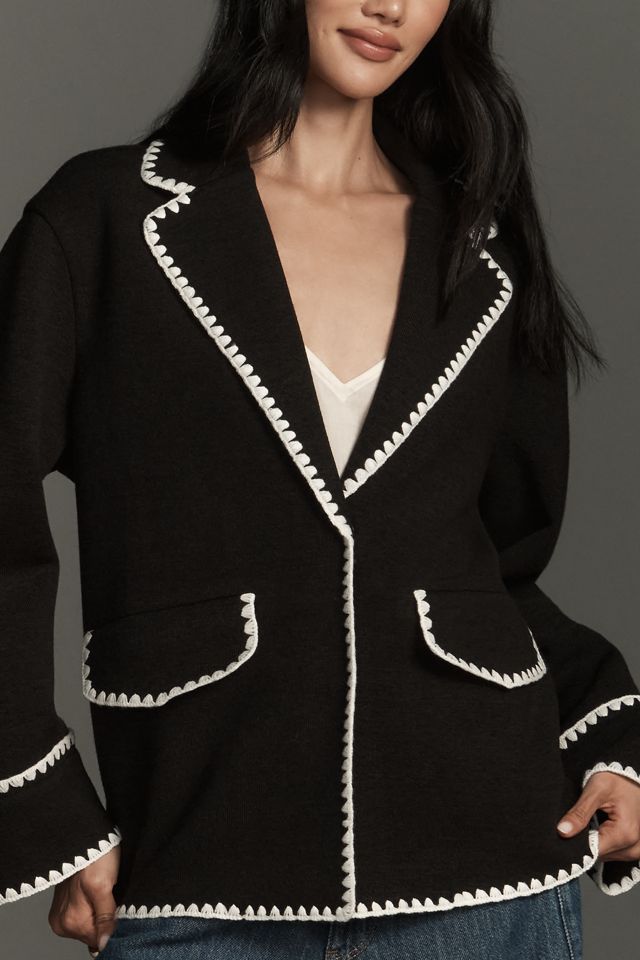 Dolan Left Coast Ponte Whipstitch Knit Blazer #2