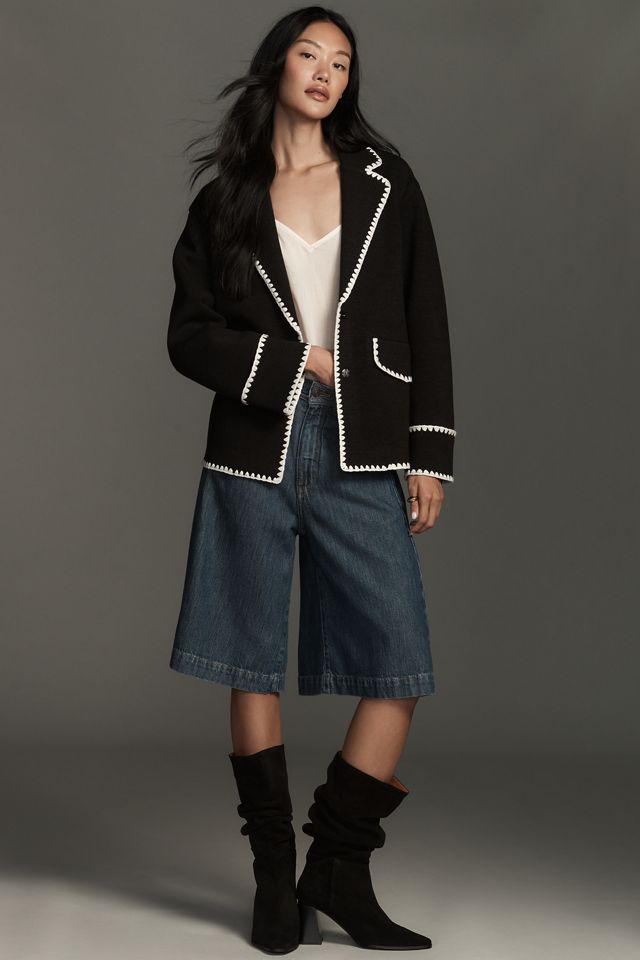 Dolan Left Coast Ponte Whipstitch Knit Blazer #3