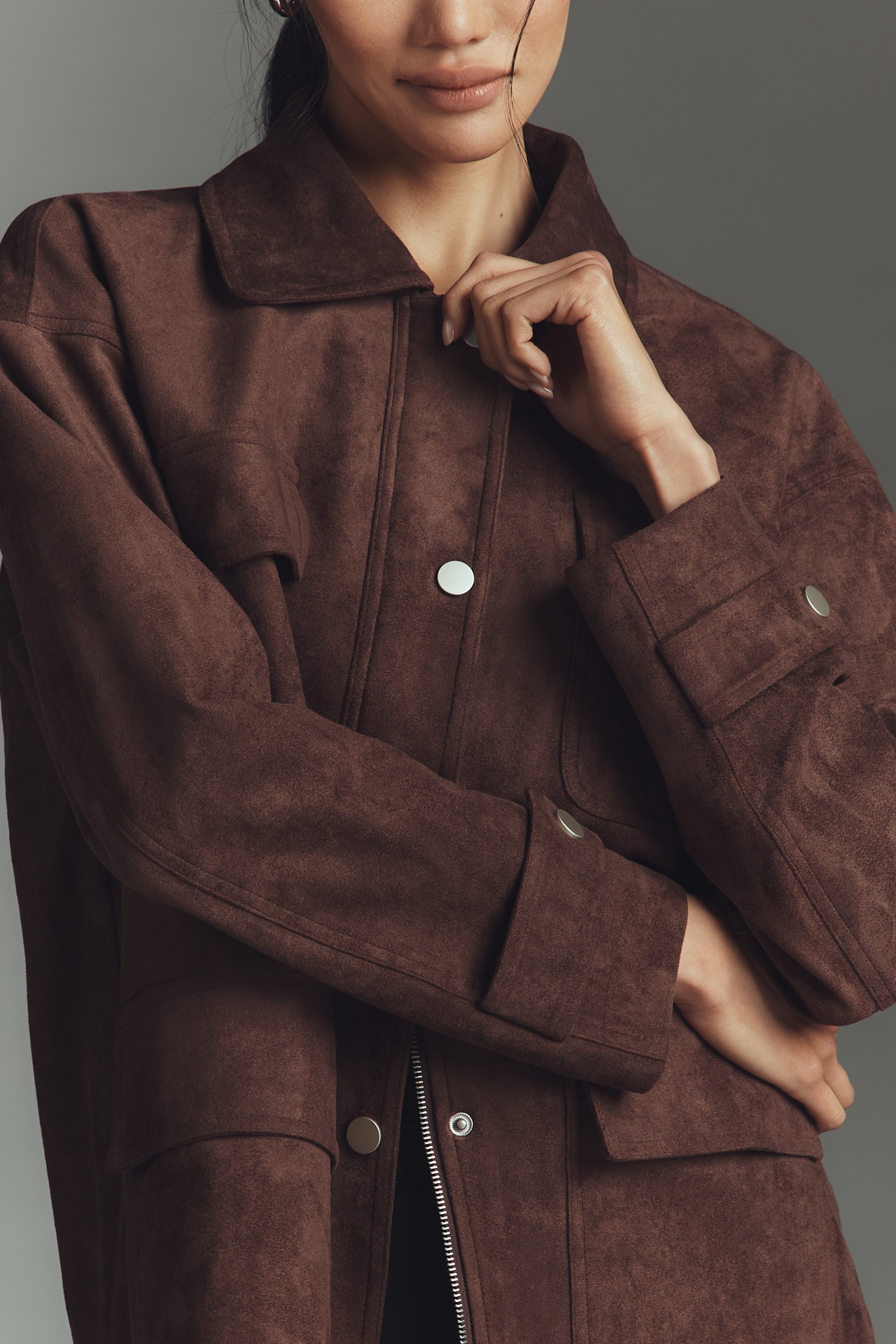 Dolan Faux-Suede Utility Jacket