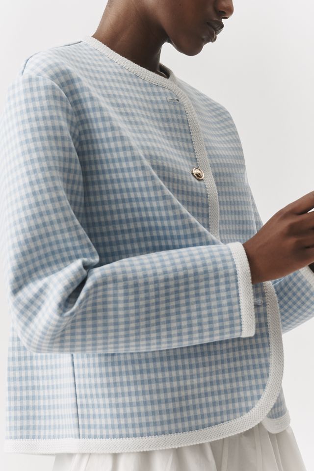 Dolan Left Coast Gingham Ponte Jacket #3