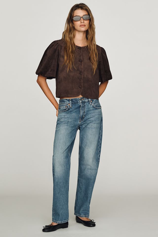 Dolan Left Coast Faux-Suede Puff Sleeve Jacket #2