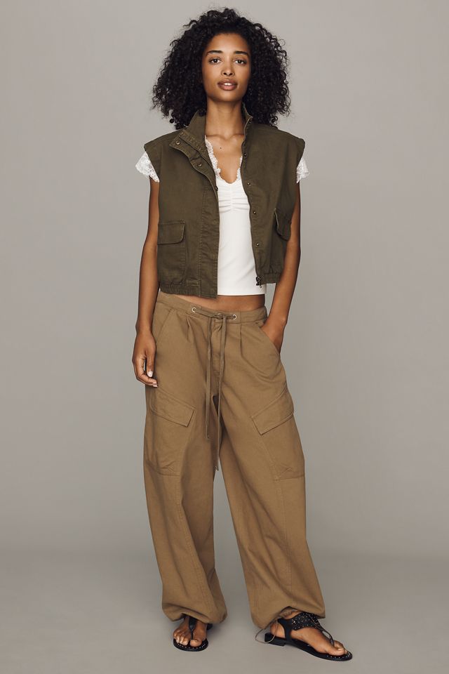 Dolan Washed Twill High Neck Vest #2