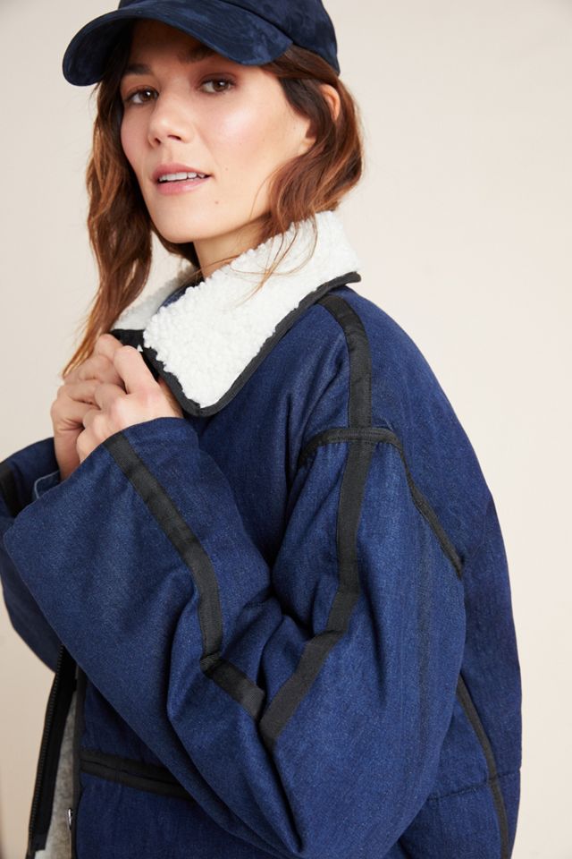 Scotch & Soda Sherpa-Trimmed Denim Jacket #4