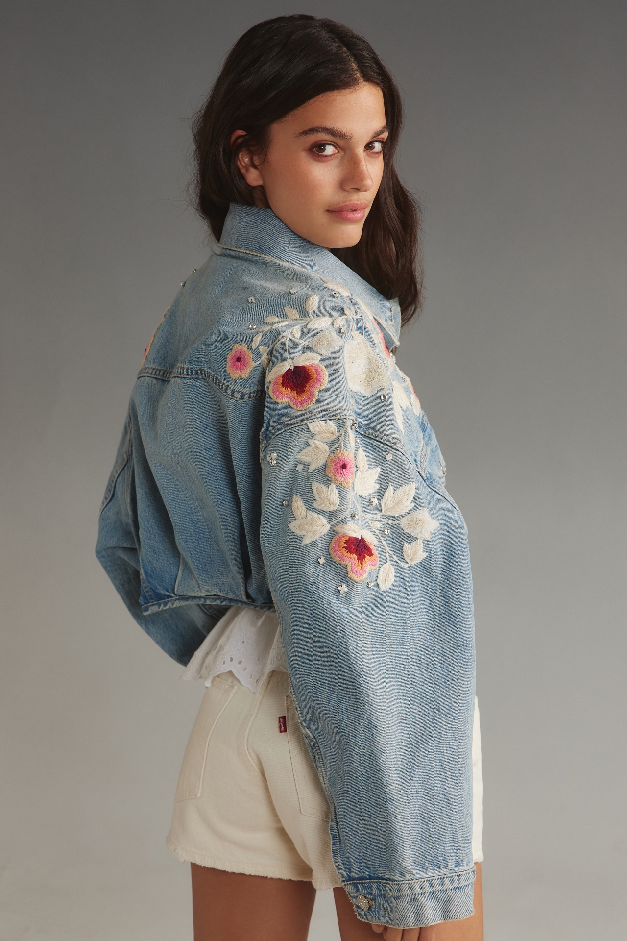 Citizens of Humanity Lena Embroidered Denim Jacket