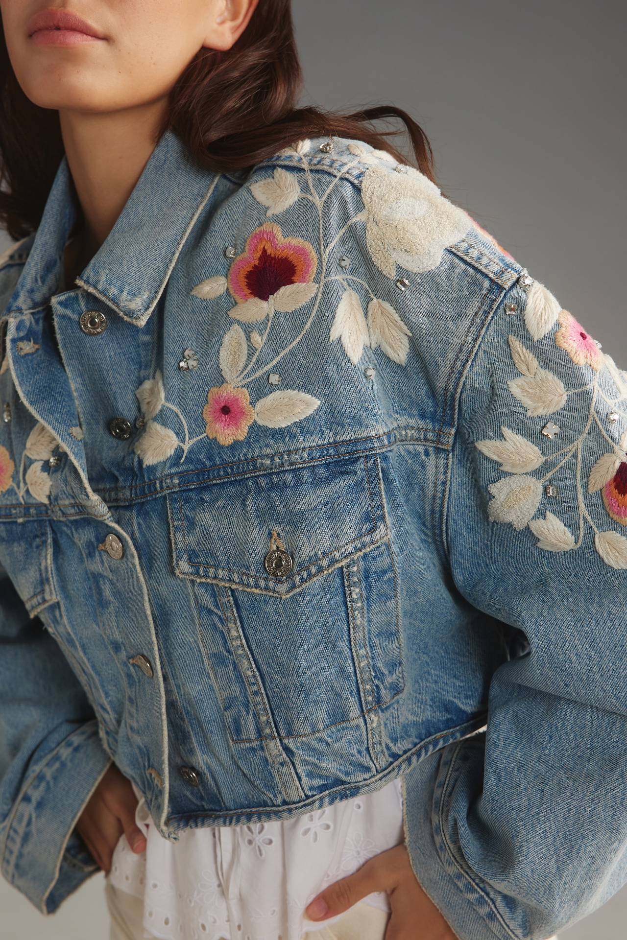 Citizens of Humanity Lena Embroidered Denim Jacket