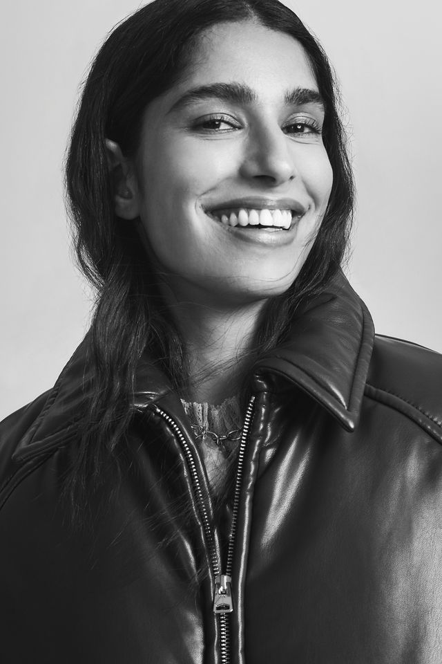 AGOLDE x Shoreditch Ski Club Tate Padded Faux-Leather Bomber