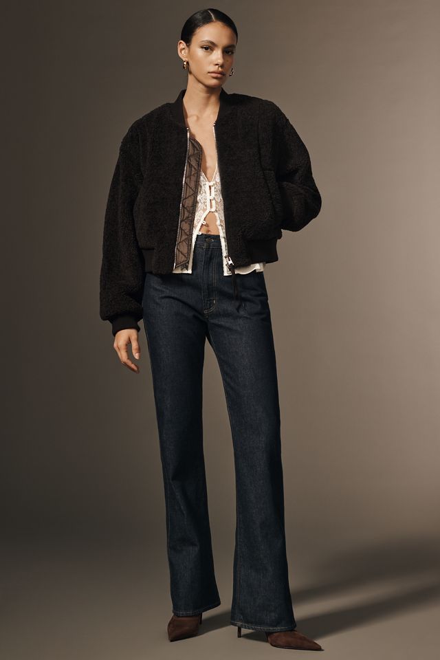 AGOLDE Iona Skye Shearling Bomber Jacket #1