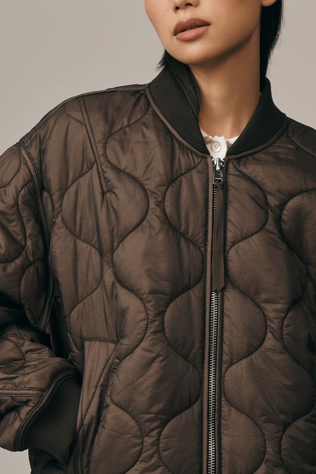 AGOLDE Isla Quilted Bomber Jacket #1