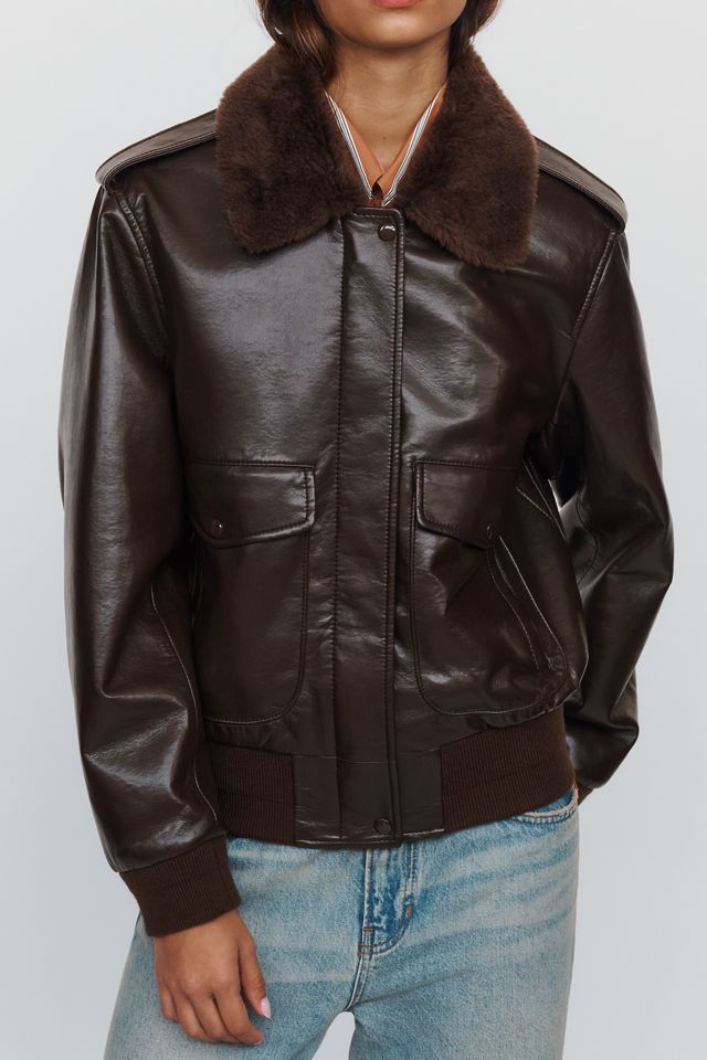 Citizens of Humanity Vintage Leather-Blend Bomber Jacket #2