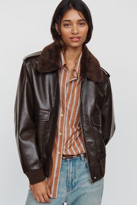 Citizens of Humanity Vintage Leather-Blend Bomber Jacket