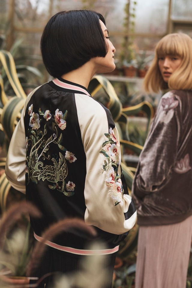 Embroidered Floral Bomber #4