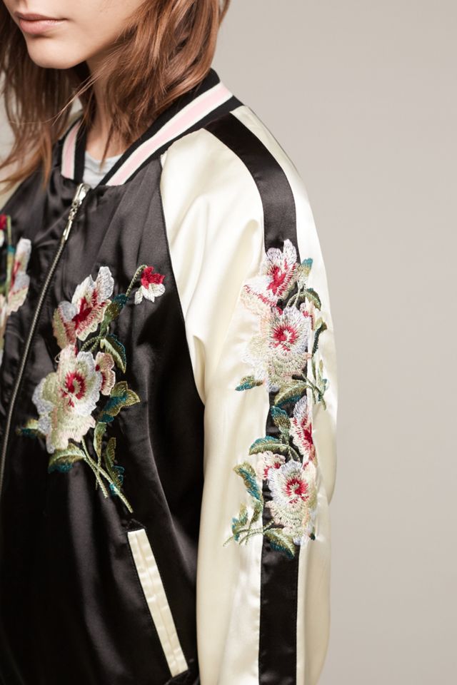 Embroidered Floral Bomber #1