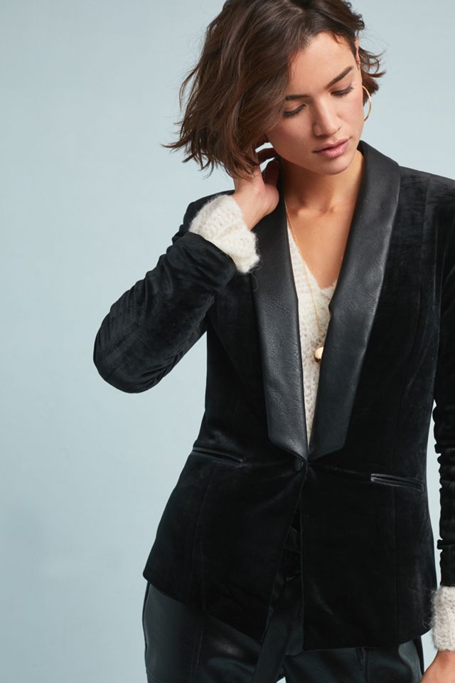 Boardroom Velvet Blazer #1