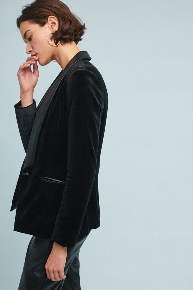 Boardroom Velvet Blazer #4