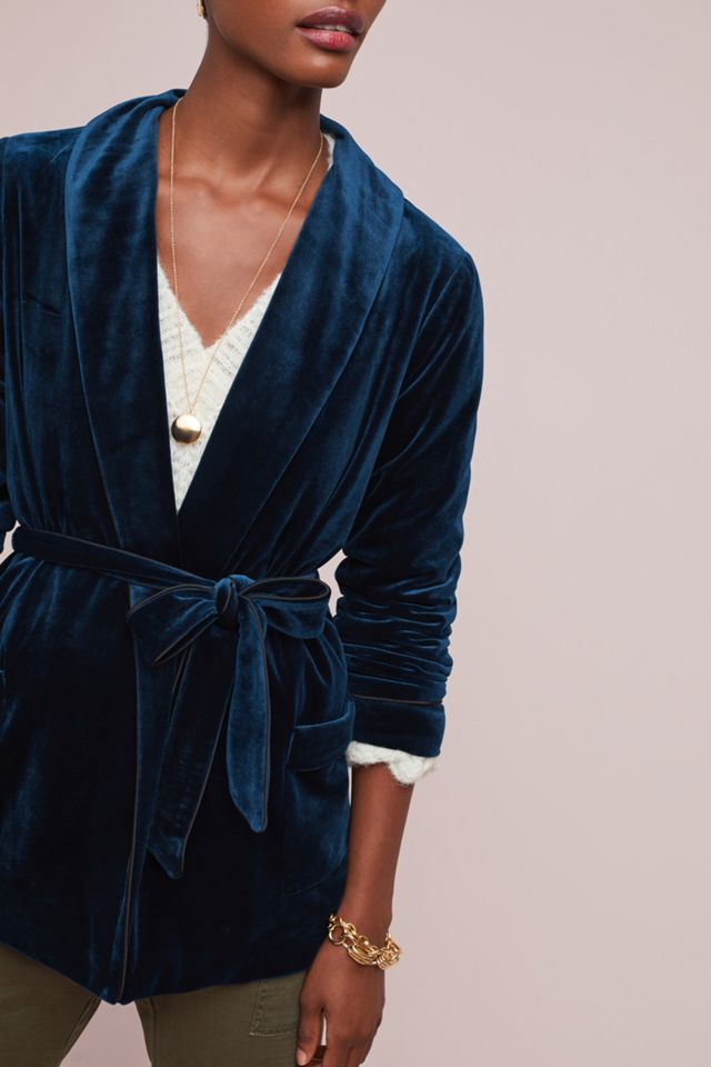 Piped Velvet Jacket #1