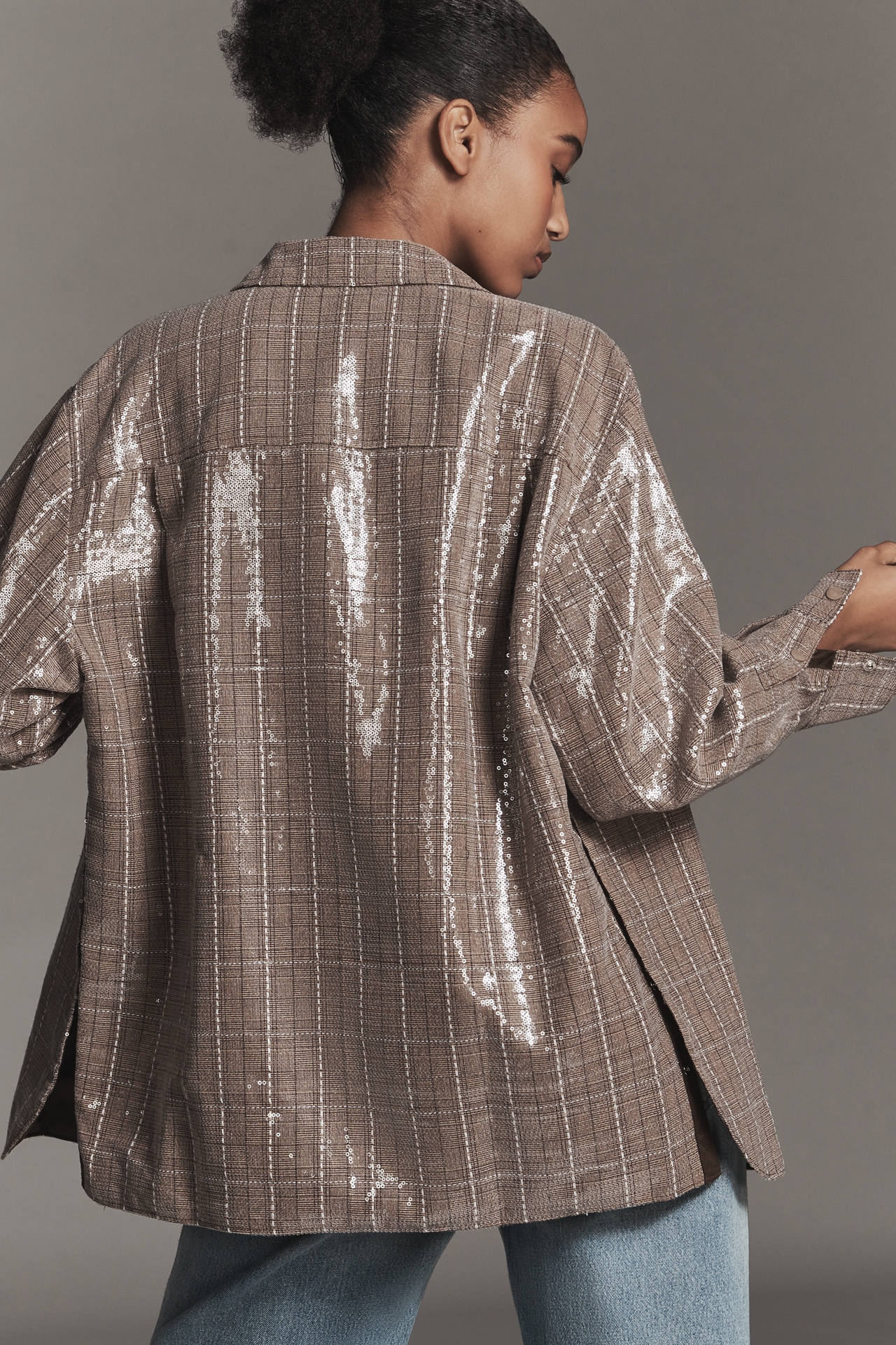 Line & Dot Checkmate Sequin Jacket