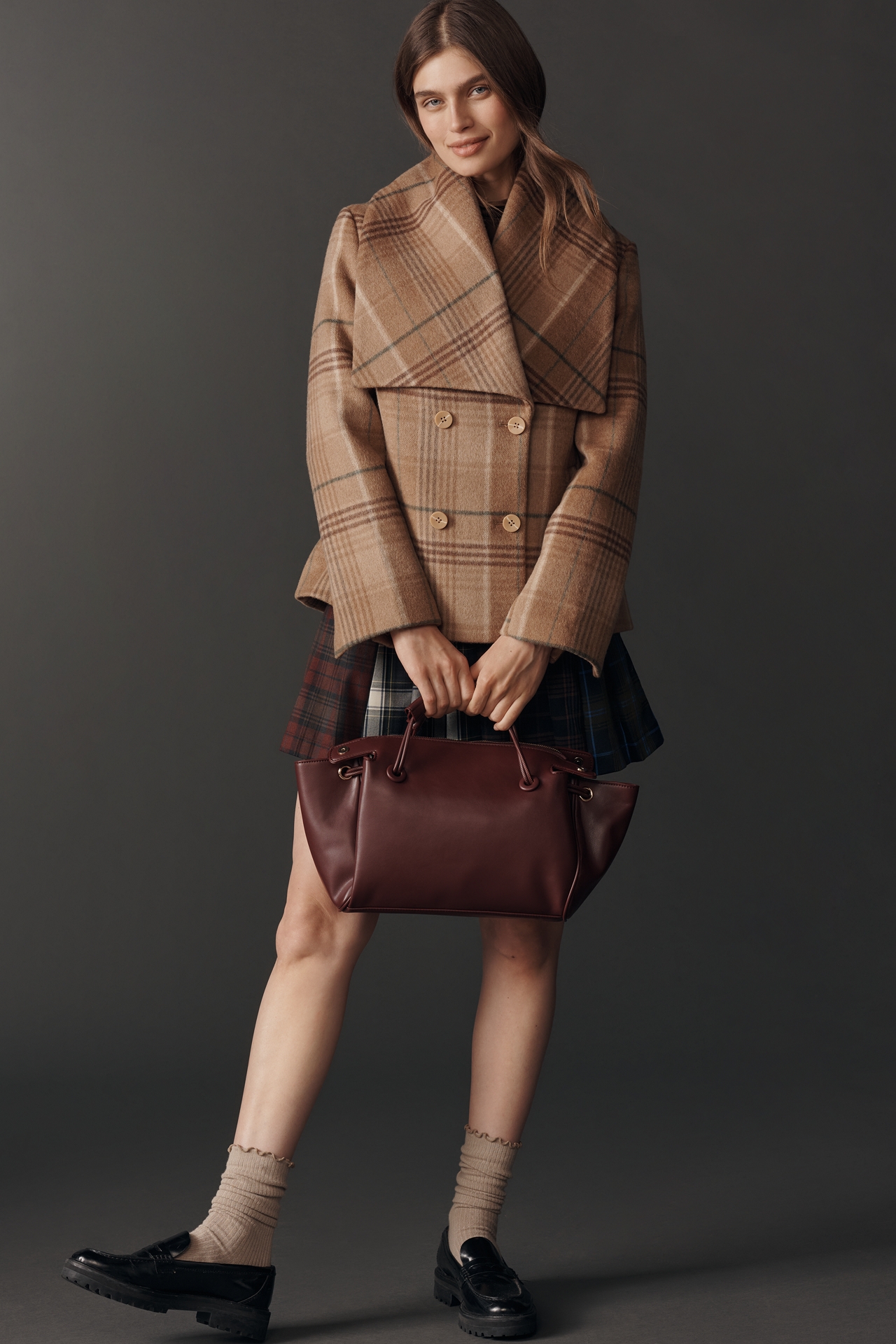 Soia & Kyo Double-Breasted Wool Jacket