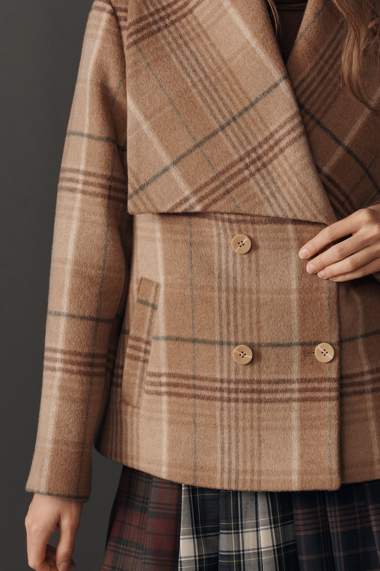 Soia & Kyo Double-Breasted Wool Jacket