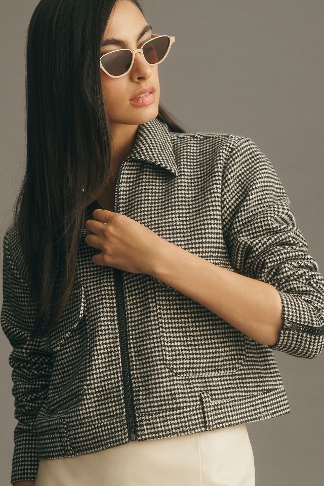Bella Dahl Houndstooth Cropped Jacket #3