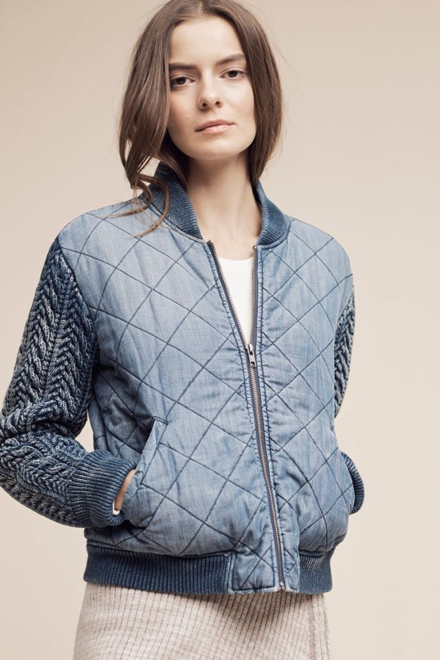 Quilted Chambray Bomber #2