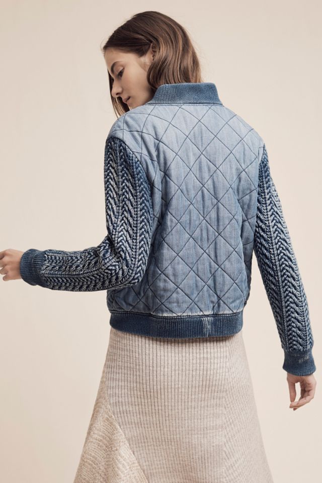 Quilted Chambray Bomber #4