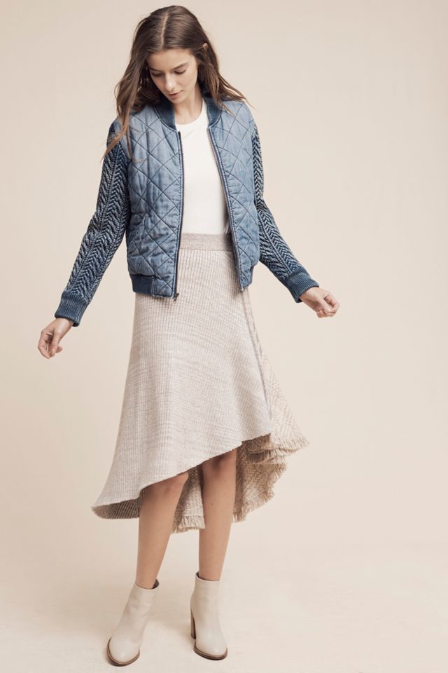 Quilted Chambray Bomber #1