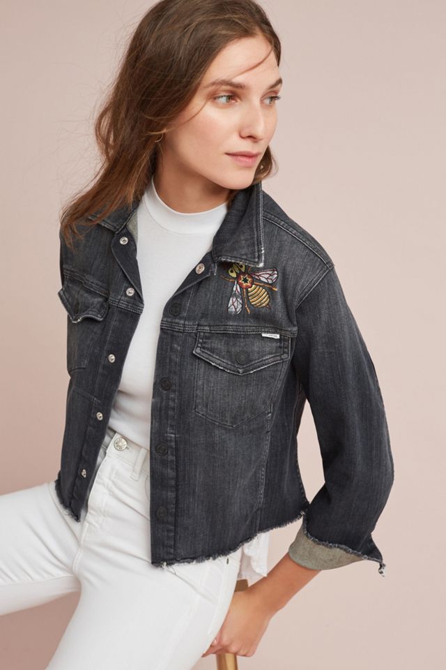 Mother Straight A Frayed Denim Jacket #2