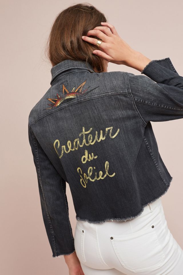 Mother Straight A Frayed Denim Jacket #3