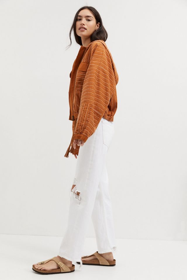 Hooded Contrast-Stitch Jacket | Anthropologie