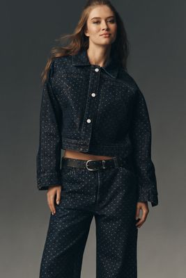Pilcro Dolman-Sleeve Beaded & Sequin Denim Jacket | Anthropologie