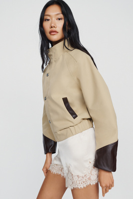 Hunter Blouson Bomber Jacket In Beige