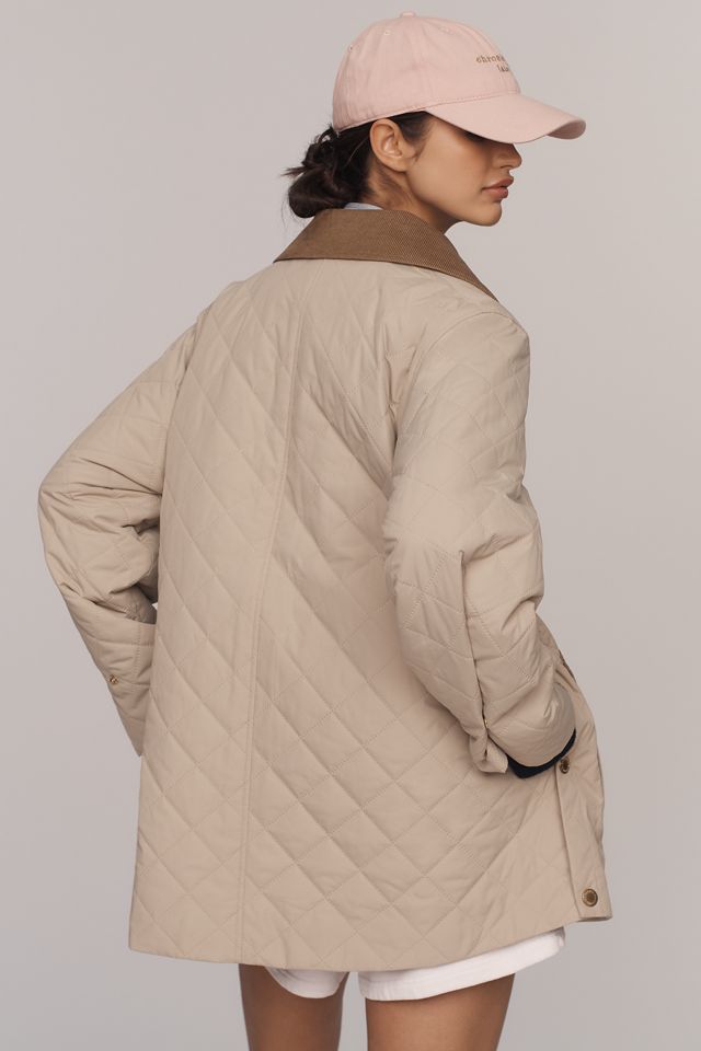 Barbour Corinne Corduroy-Trim Quilted Jacket #1