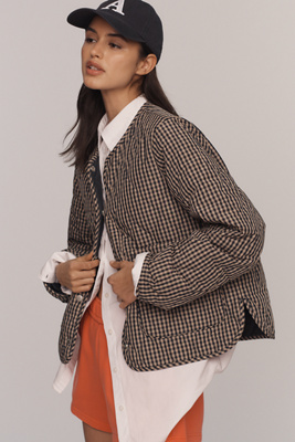 Barbour Check Monroe Quilted Jacket | Anthropologie