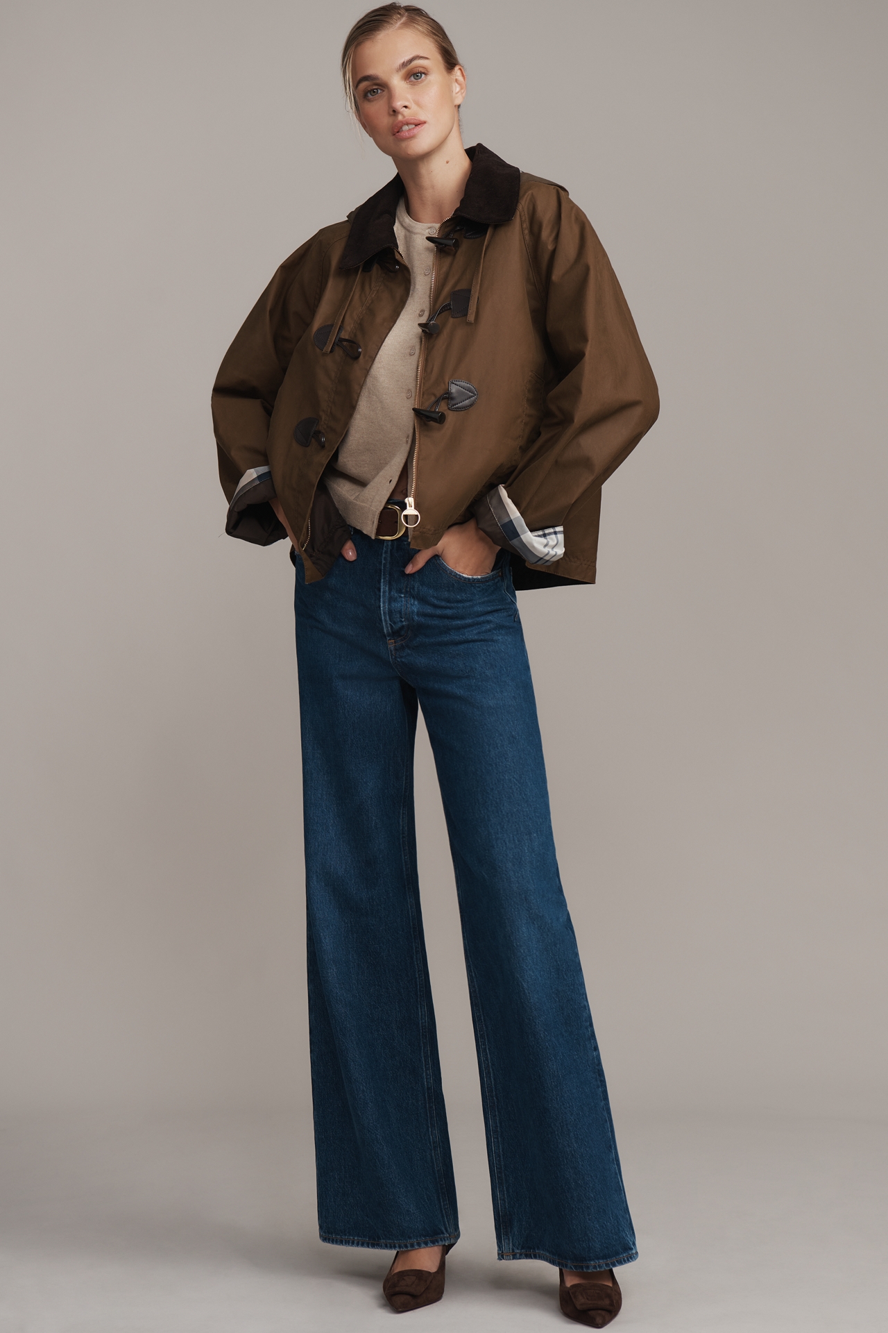 Barbour Myra Waxed Cotton Duffle Coat