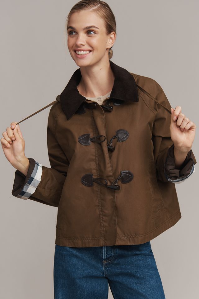 Barbour Myra Waxed Cotton Duffle Coat #1