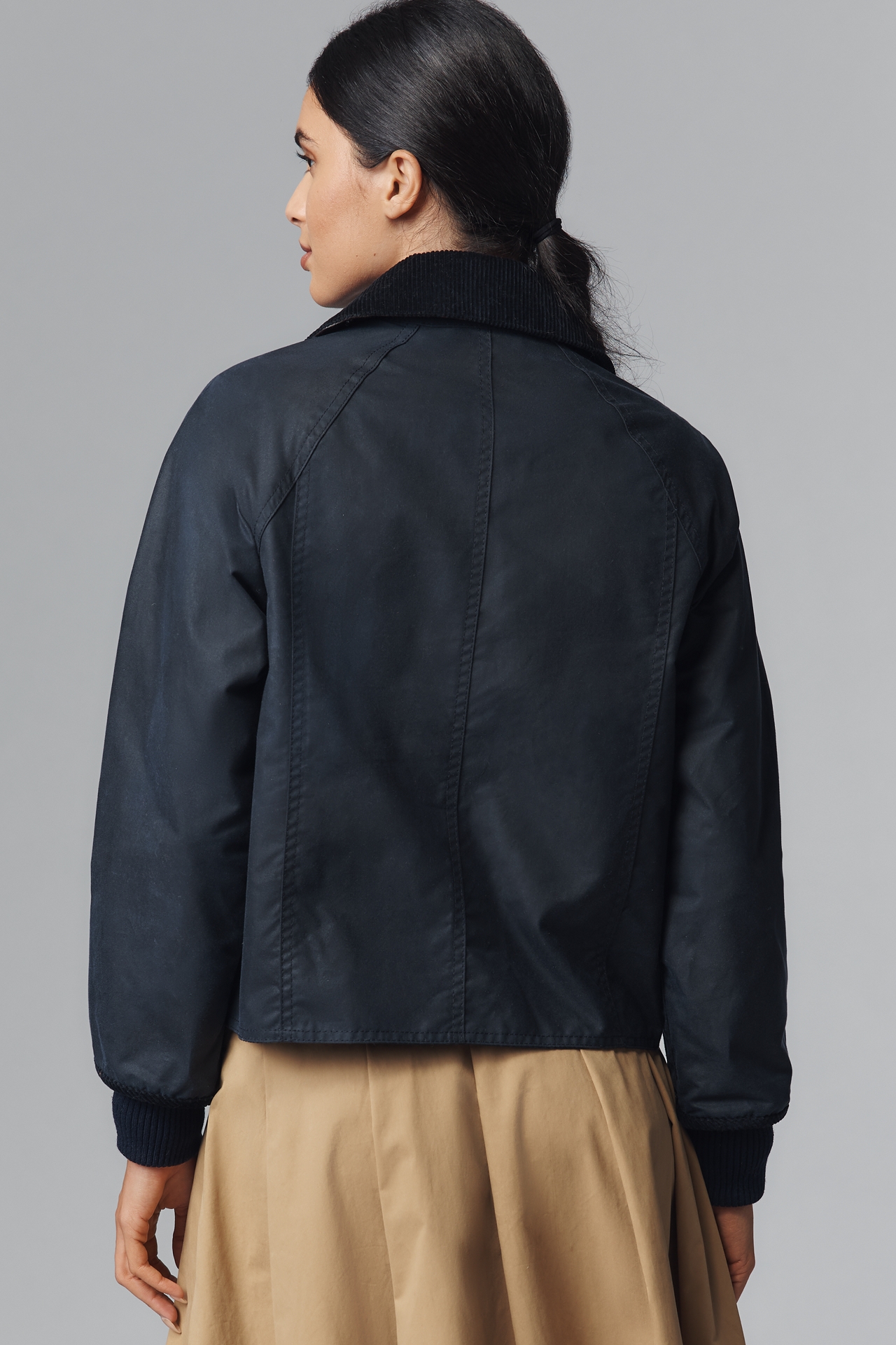 Barbour Beadnell Crop Waxed Cotton Jacket