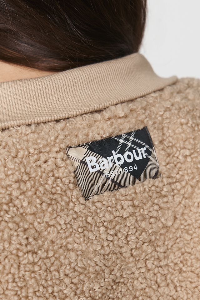 Barbour Fawne Half-Zip Bouclé Fleece Pullover #6