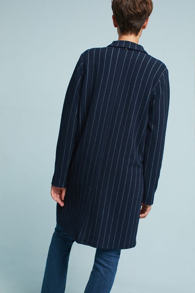 Pinstripe Longline Jacket #4