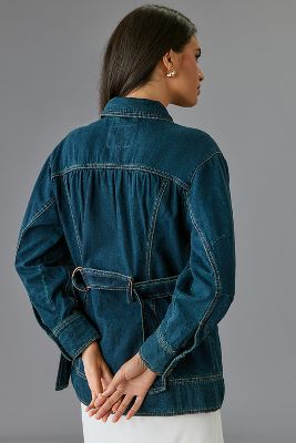 Pilcro Corset Longline Denim Jacket
