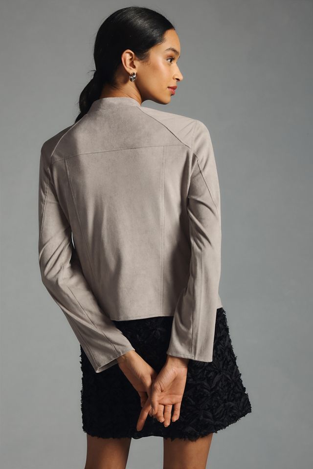Bernardo Faux Suede Cropped Moto Jacket #2