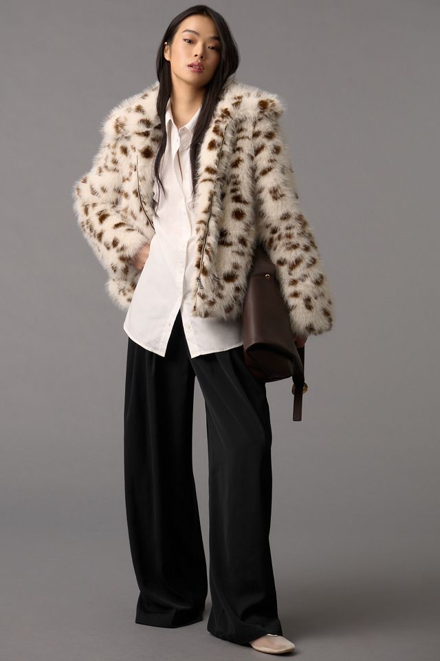 Bernardo Spotted Faux-Fur Jacket #2