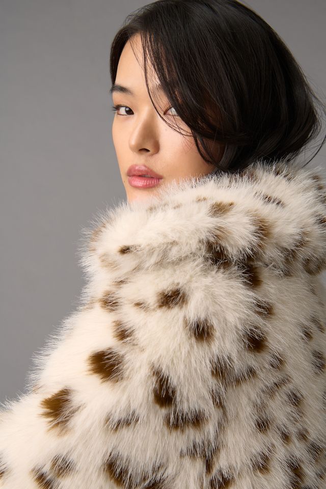 Bernardo Spotted Faux-Fur Jacket #3