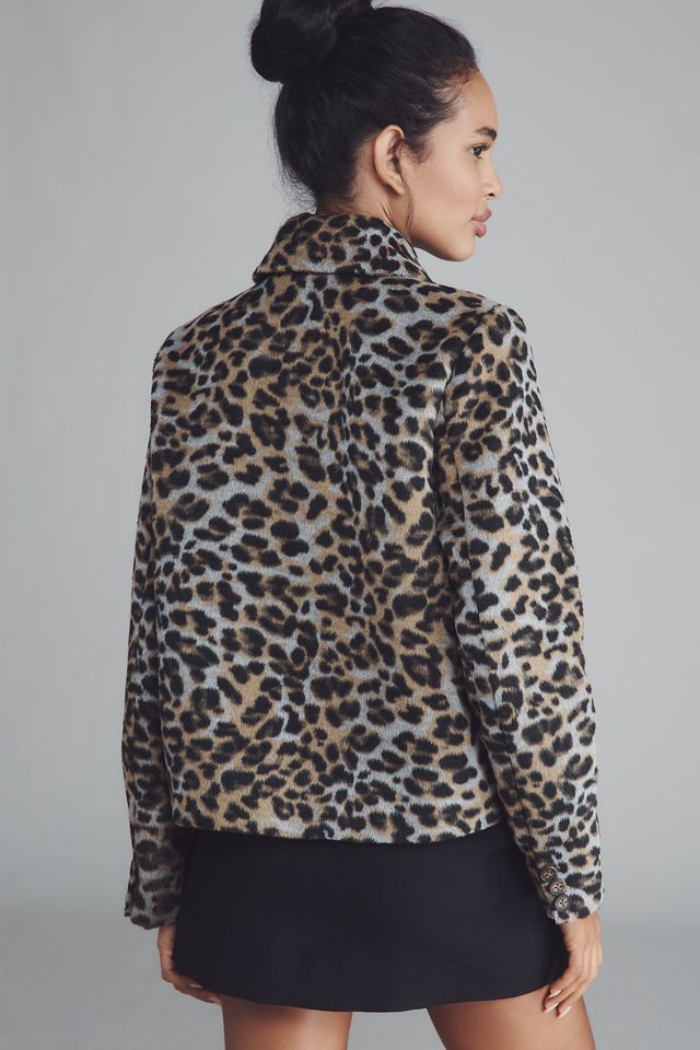 Bernardo Wool Blend Leopard Jacket #2